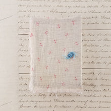 Load image into Gallery viewer, Vintage Fabric Mini Book / Handbound Journal (Blue Quilt Remnant)
