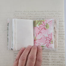 Load image into Gallery viewer, Vintage Fabric Mini Book / Handbound Journal (Rose Barkcloth)
