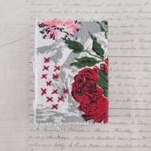 Load image into Gallery viewer, Vintage Fabric Mini Book / Handbound Journal (Rose Barkcloth)
