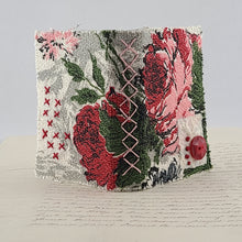 Load image into Gallery viewer, Vintage Fabric Mini Book / Handbound Journal (Rose Barkcloth)
