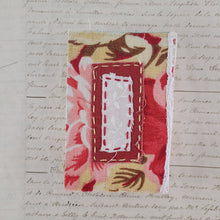 Load image into Gallery viewer, Vintage Fabric Mini Book / Handbound Journal (Floral Tea Theme)
