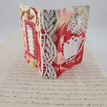 Load image into Gallery viewer, Vintage Fabric Mini Book / Handbound Journal (Floral Tea Theme)
