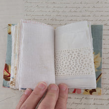 Load image into Gallery viewer, Vintage Fabric Mini Book / Handbound Journal (Floral Tea Theme)
