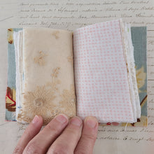 Load image into Gallery viewer, Vintage Fabric Mini Book / Handbound Journal (Floral Tea Theme)
