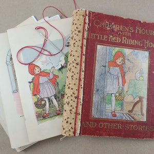 Repurposed Book Sketchbook | Little Red Riding Hood Journal