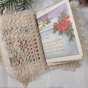 Mini Fabric Art Book - Christmas themed #1