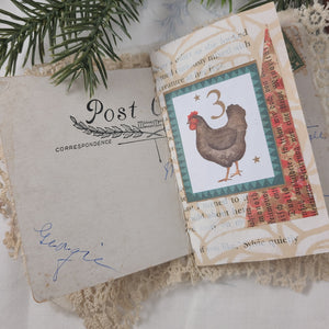 Mini Fabric Art Book - Christmas themed #1