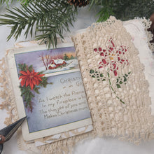 Load image into Gallery viewer, Mini Fabric Art Book - Christmas themed #1
