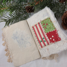 Load image into Gallery viewer, Mini Fabric Art Book - Christmas themed #3
