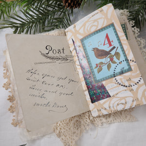 Mini Fabric Art Book - Christmas themed #3