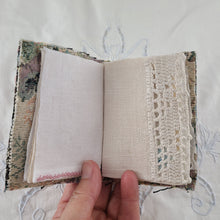 Load image into Gallery viewer, Vintage Fabric Mini Book / Handbound Journal (Floral Tapestry)
