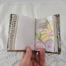 Load image into Gallery viewer, Vintage Fabric Mini Book / Handbound Journal (Floral Tapestry)
