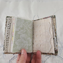 Load image into Gallery viewer, Vintage Fabric Mini Book / Handbound Journal (Floral Tapestry)
