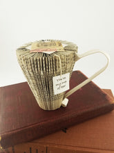 Load image into Gallery viewer, Recycled Book Teacup Shaped Ornament
