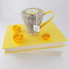 Load image into Gallery viewer, Recycled Book Teacup Shaped Ornament
