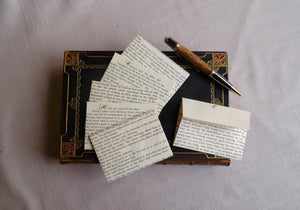 Recycled Book Stationery | Mini Notecards