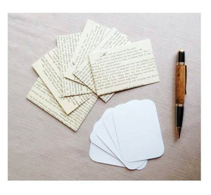 Recycled Book Stationery | Mini Notecards